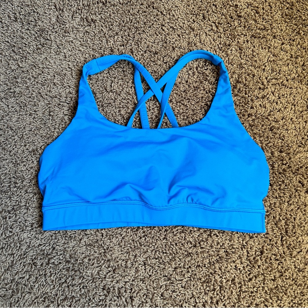 Lululemon Energy Blue Strappy Sports Bra